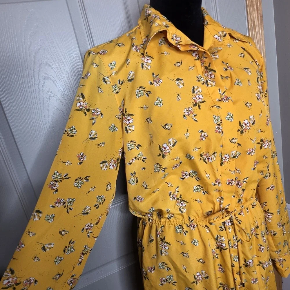Lauren Ralph Lauren Long Sleeve Floral Print Shirt‎ dress Sz 12 Feminine